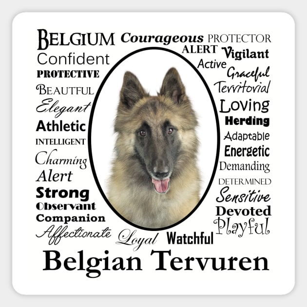 Belgian Tervuren Traits Sticker by You Had Me At Woof